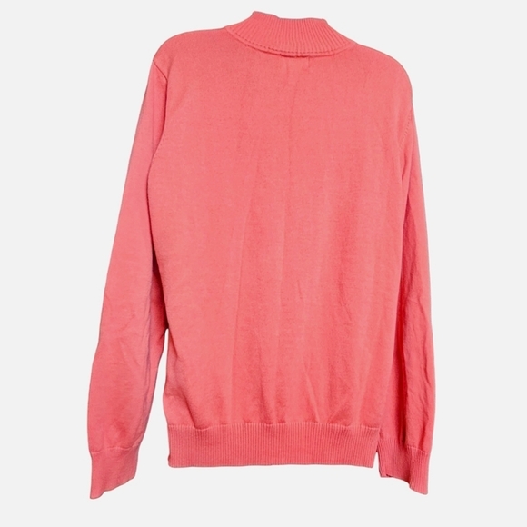 FOXCROFT Women's Soft Coral 100% Supima Cotton Pullover 1/4 Zip Sweater Size XXL - Picture 3 of 12